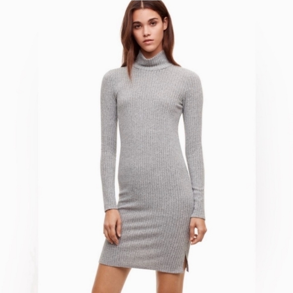 Wilfred Free Mariel Mockneck Ribbed Dress SZ S